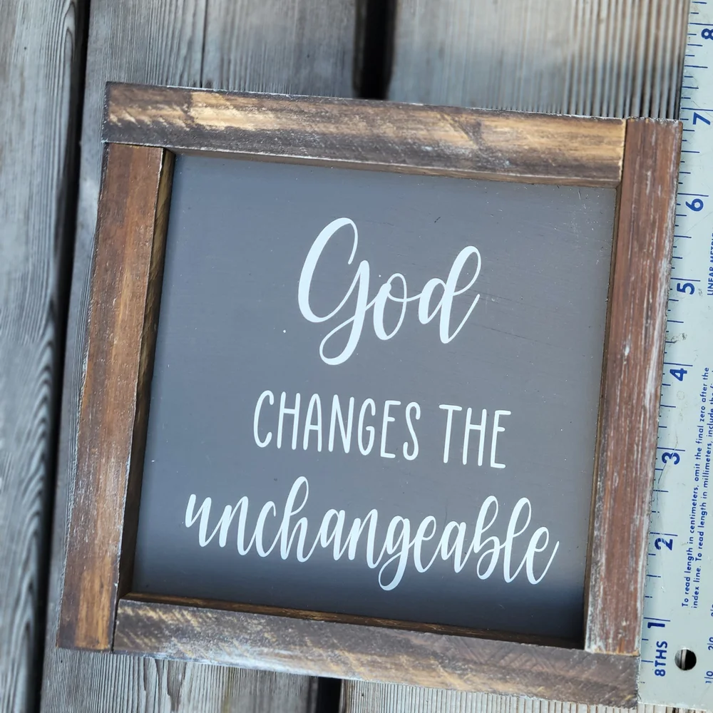 Prayer Rock, Wood Self Standing Or Hanging Framed Spiritual Quote, Wooden Cross